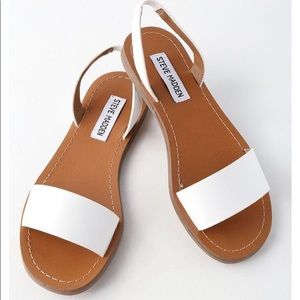 Steve Madden - Alina White Sandals, Size 9.5